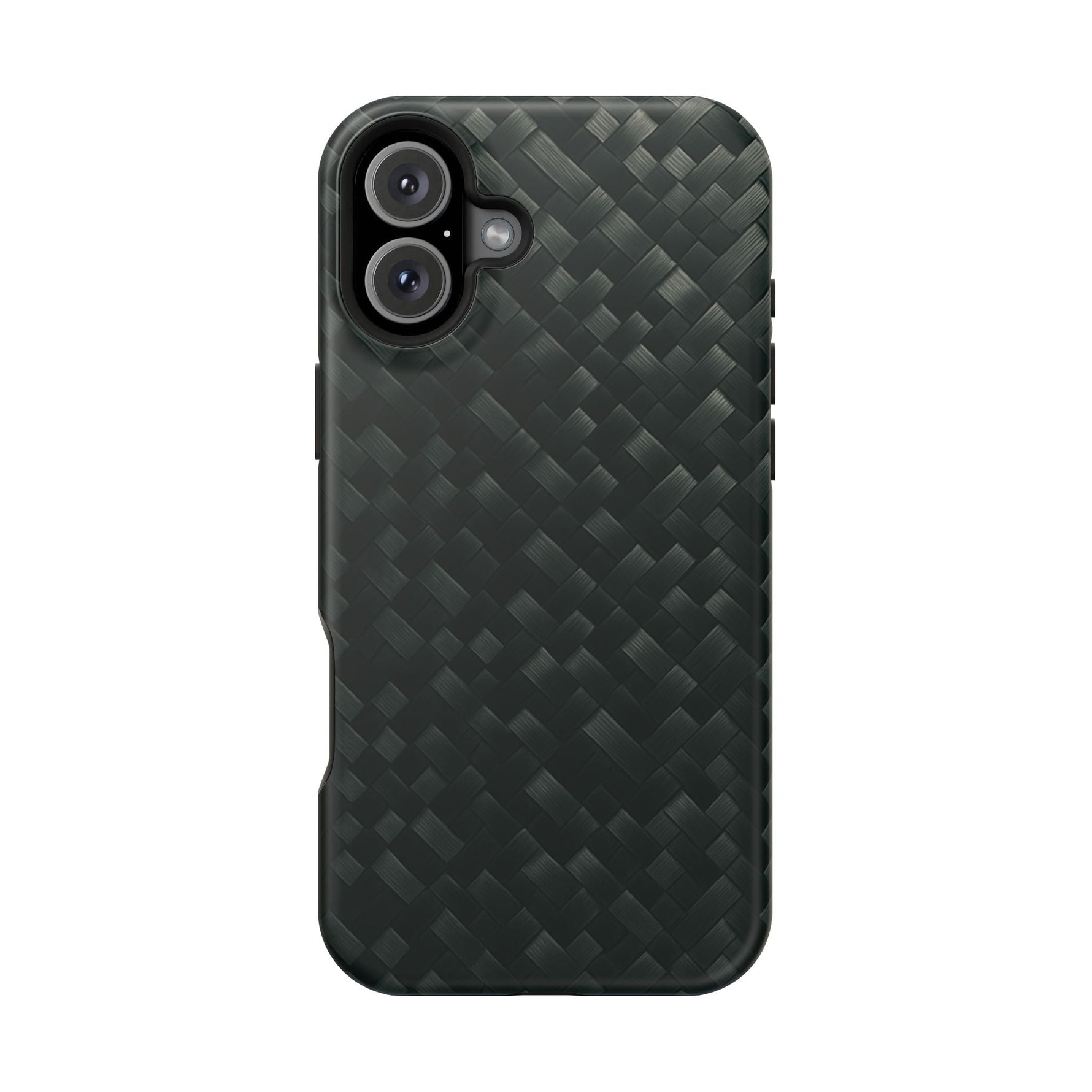 Dark Carbon Fiber Texture Magnetic Impact-Resistant iPhone Case | MagSafe compatible  Shamo's iPhone 16 Plus / Matte