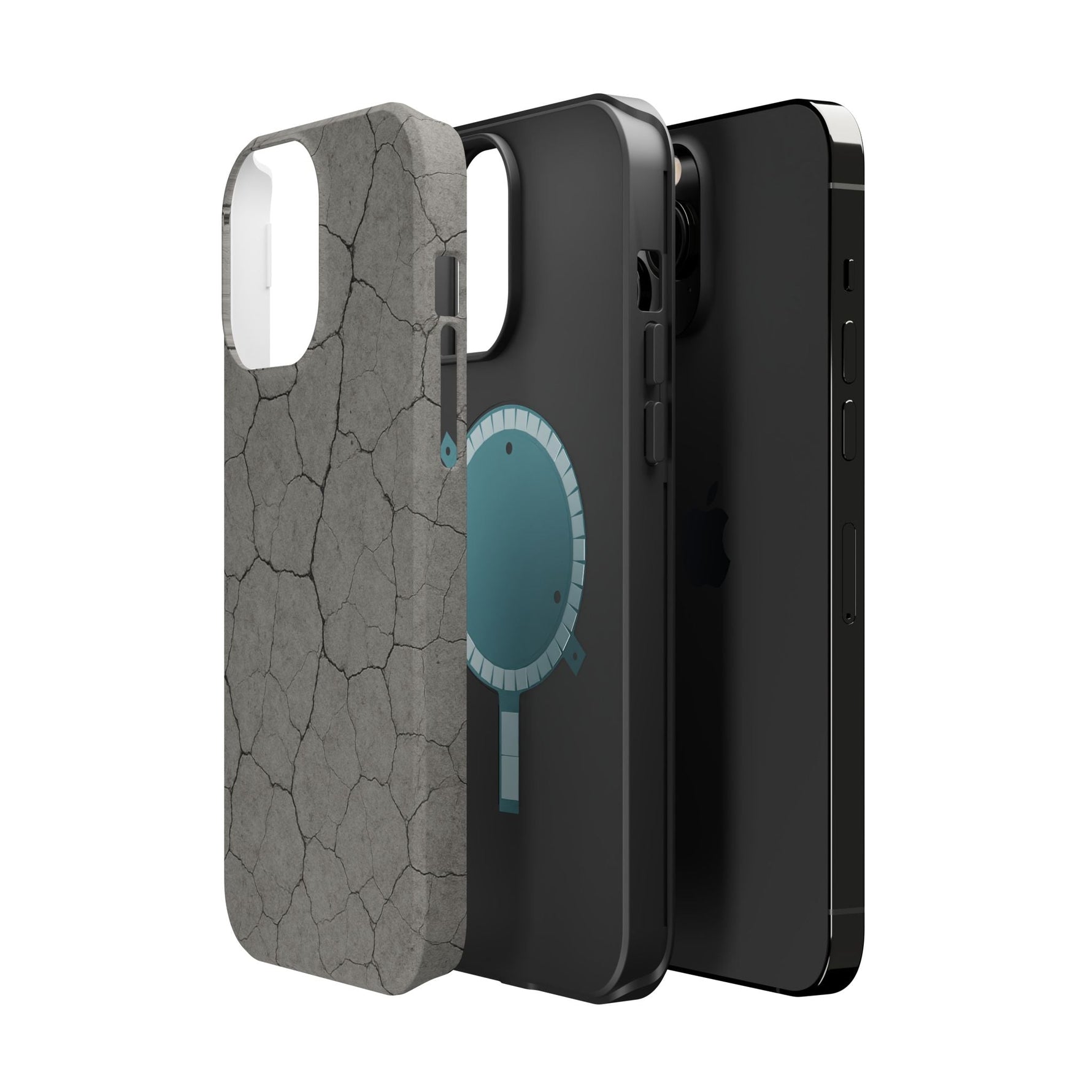 Cracked Concrete Texture iPhone Case with MagSafe compatibility  Shamo's