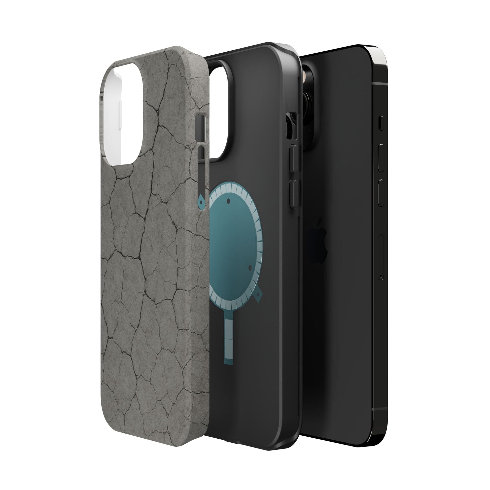 Cracked Concrete Texture iPhone Case with MagSafe compatibility  Shamo's