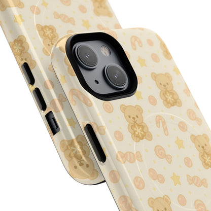 Cute Beige Teddy Bear iPhone Case with MagSafe