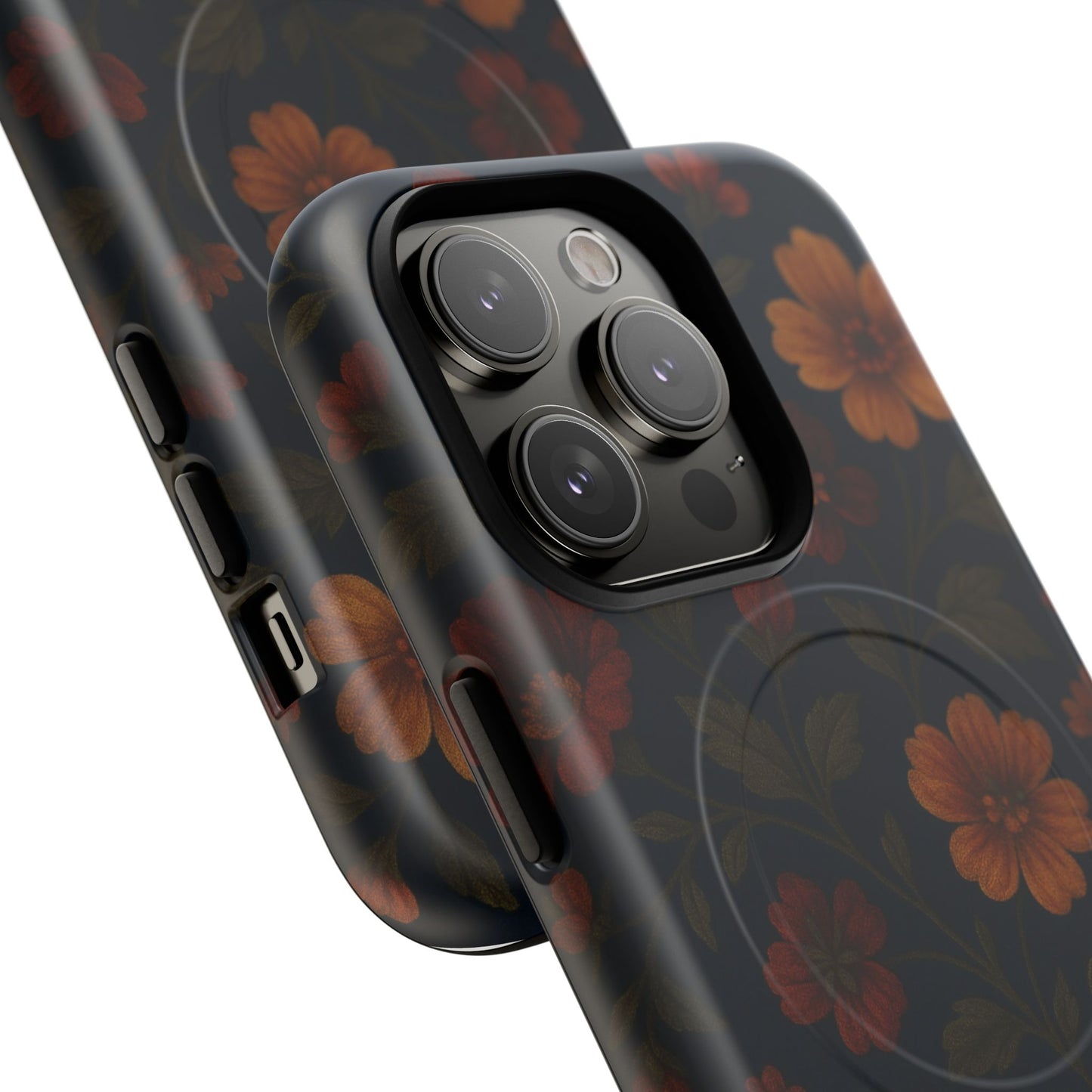 Floral Night Velvet iPhone Case - Works with MagSafe