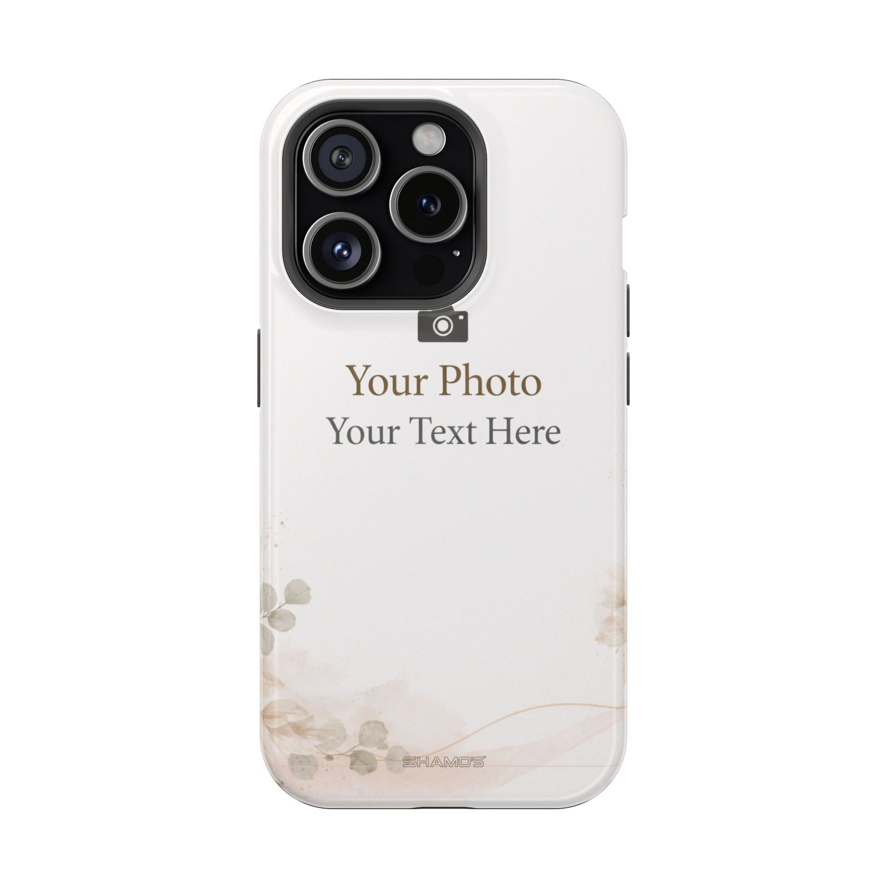 Personalizable Impact-Resistant Phone Case — Add Photo & Text - iPhone 15 Pro / Glossy / Without gift packaging - Shamo's