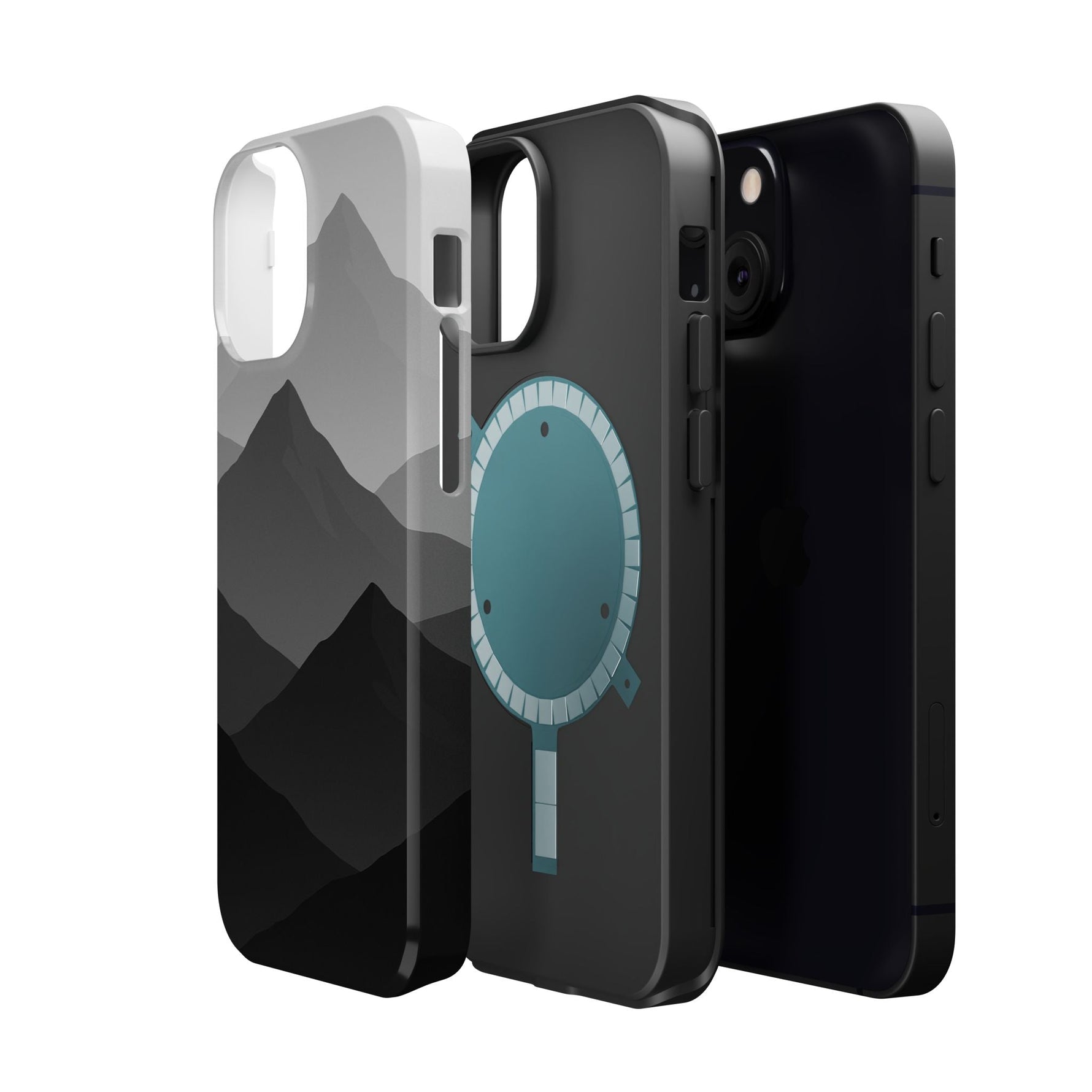 Monochrome Mountain Design iPhone Case | MagSafe  Shamo's