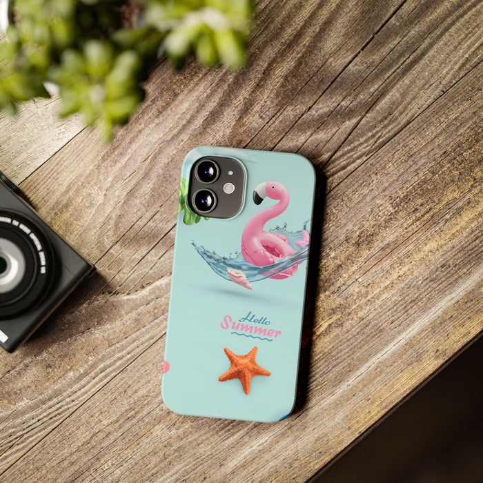 Slim Phone Cases with Hello Summer design