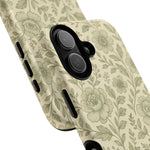 Sage Pattern Vintage Floral iPhone Case | Compatible with MagSafe - Shamo's