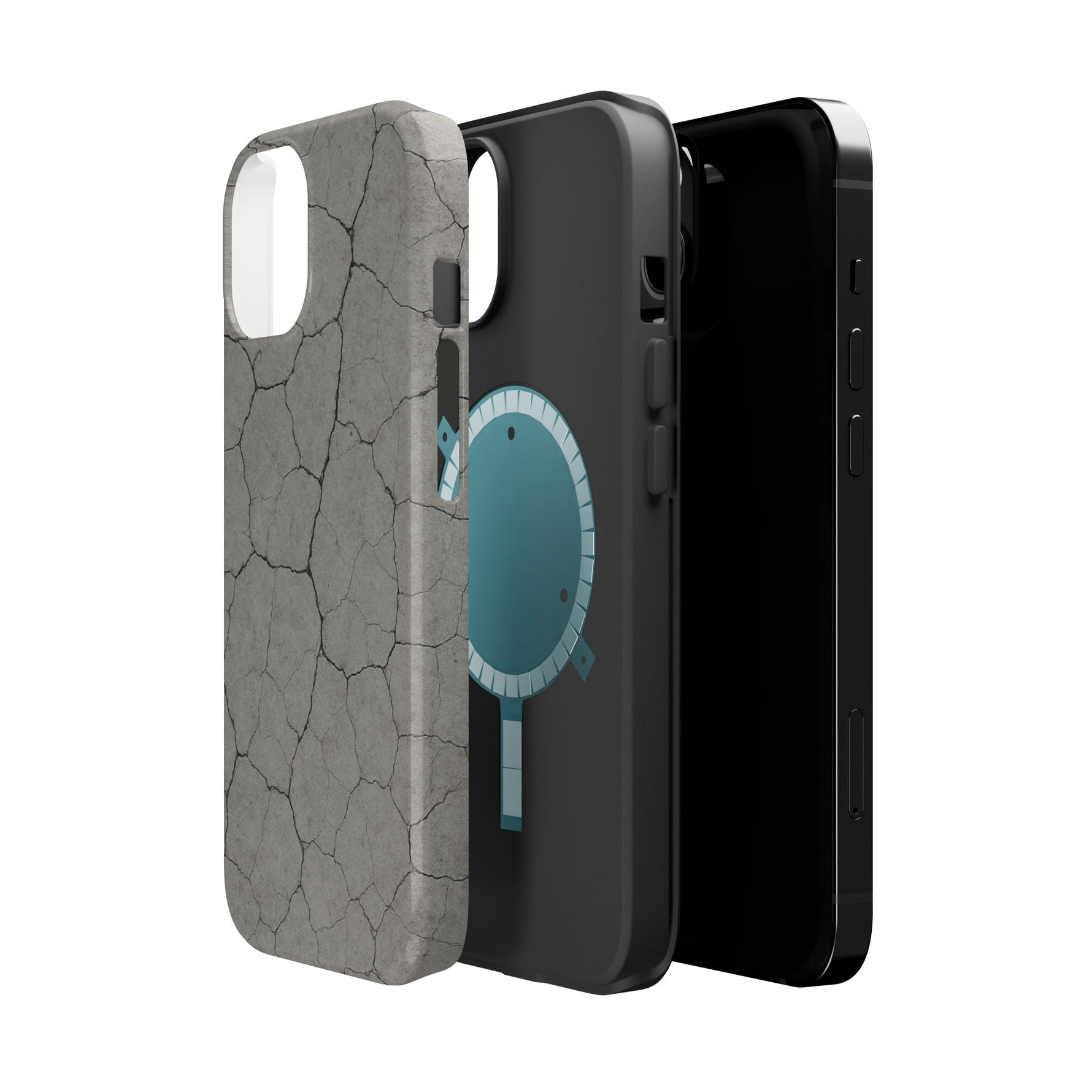 Cracked Concrete Texture iPhone Case with MagSafe compatibility  Shamo's