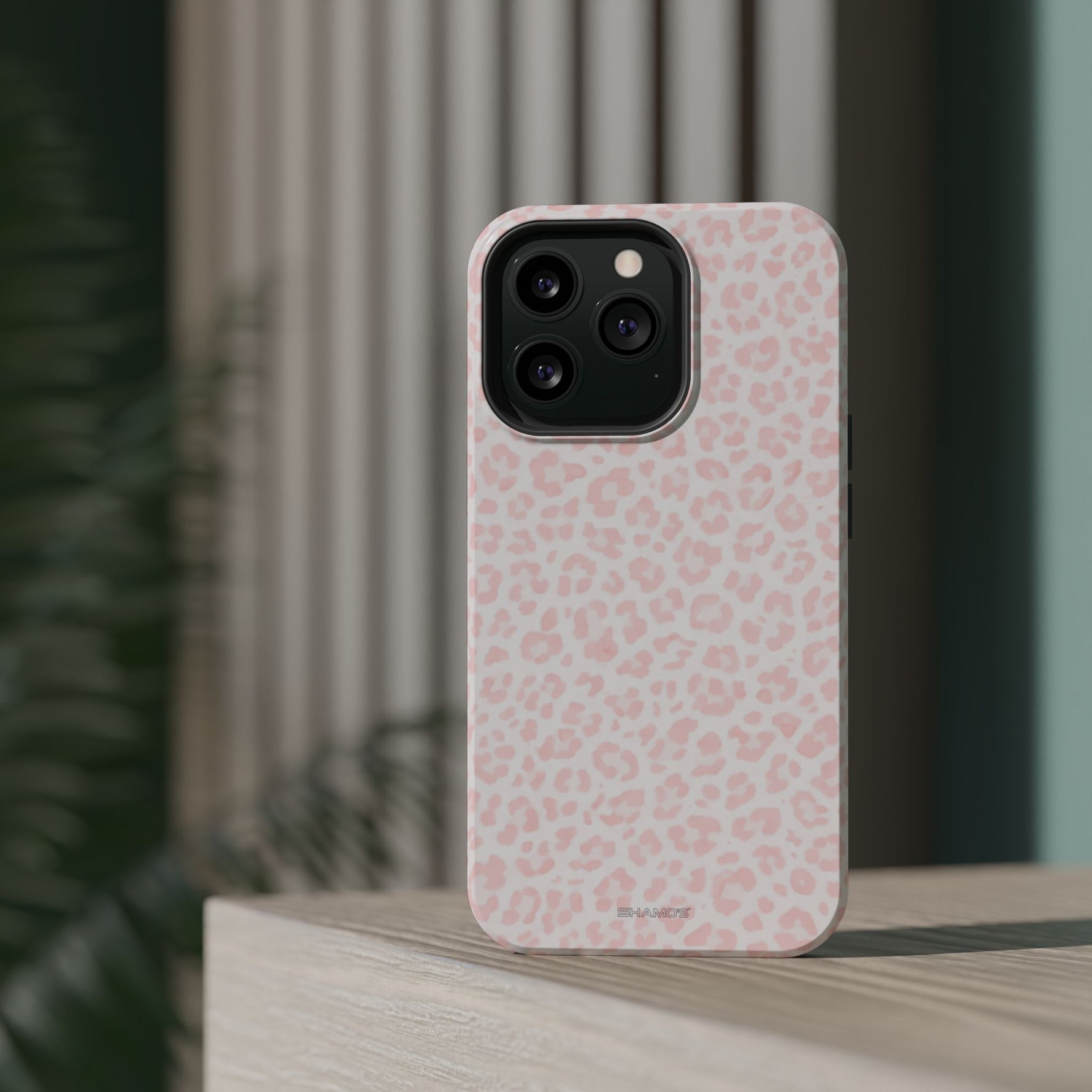 Pink Leopard Impact-Resistant iPhone Case | MagSafe
