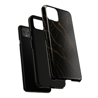 Black Marble Tough iPhone Case