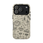 Festive Doodle iPhone Case (’drink, be merry’ Holiday Design) | compatible with MagSafe - Shamo's