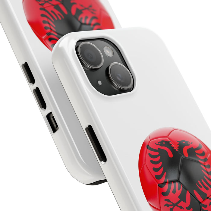 Tough Phone Cases with Albanian soccer flag