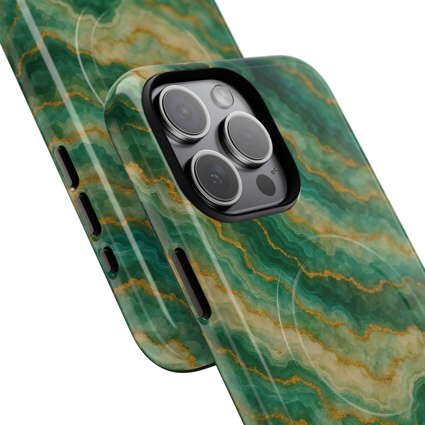 Green Marble iPhone Case with MagSafe - Shamo's