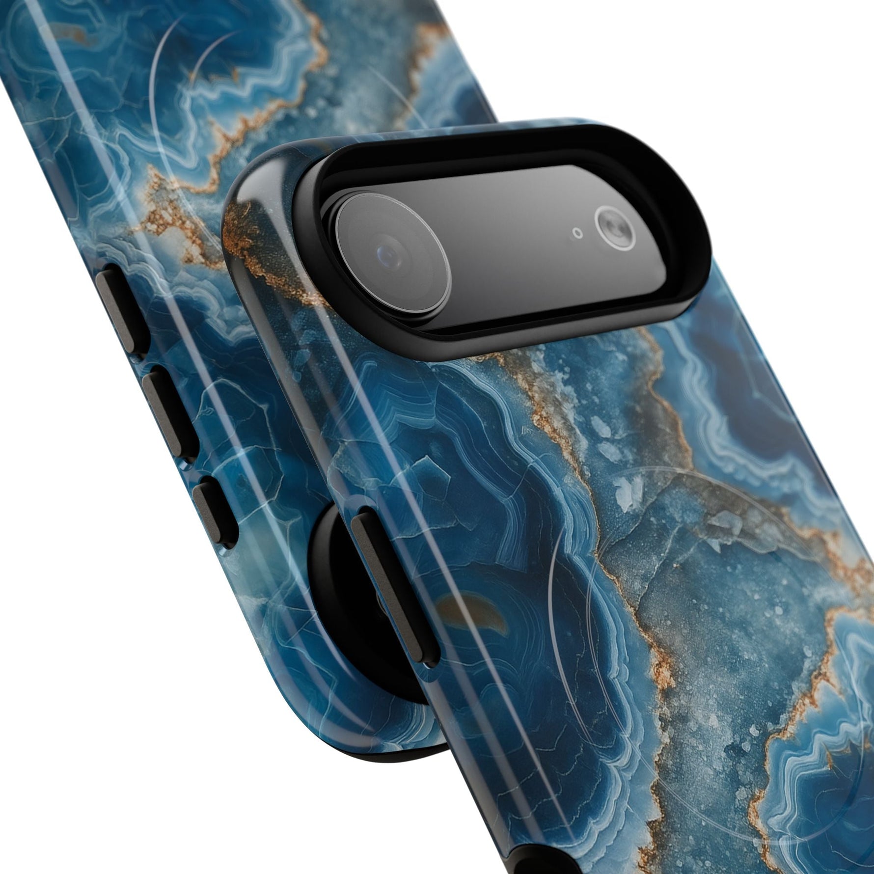 Blue Agate Marble iPhone Case —with MagSafe  Shamo's