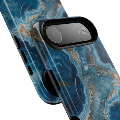 Blue Agate Marble iPhone Case —with MagSafe