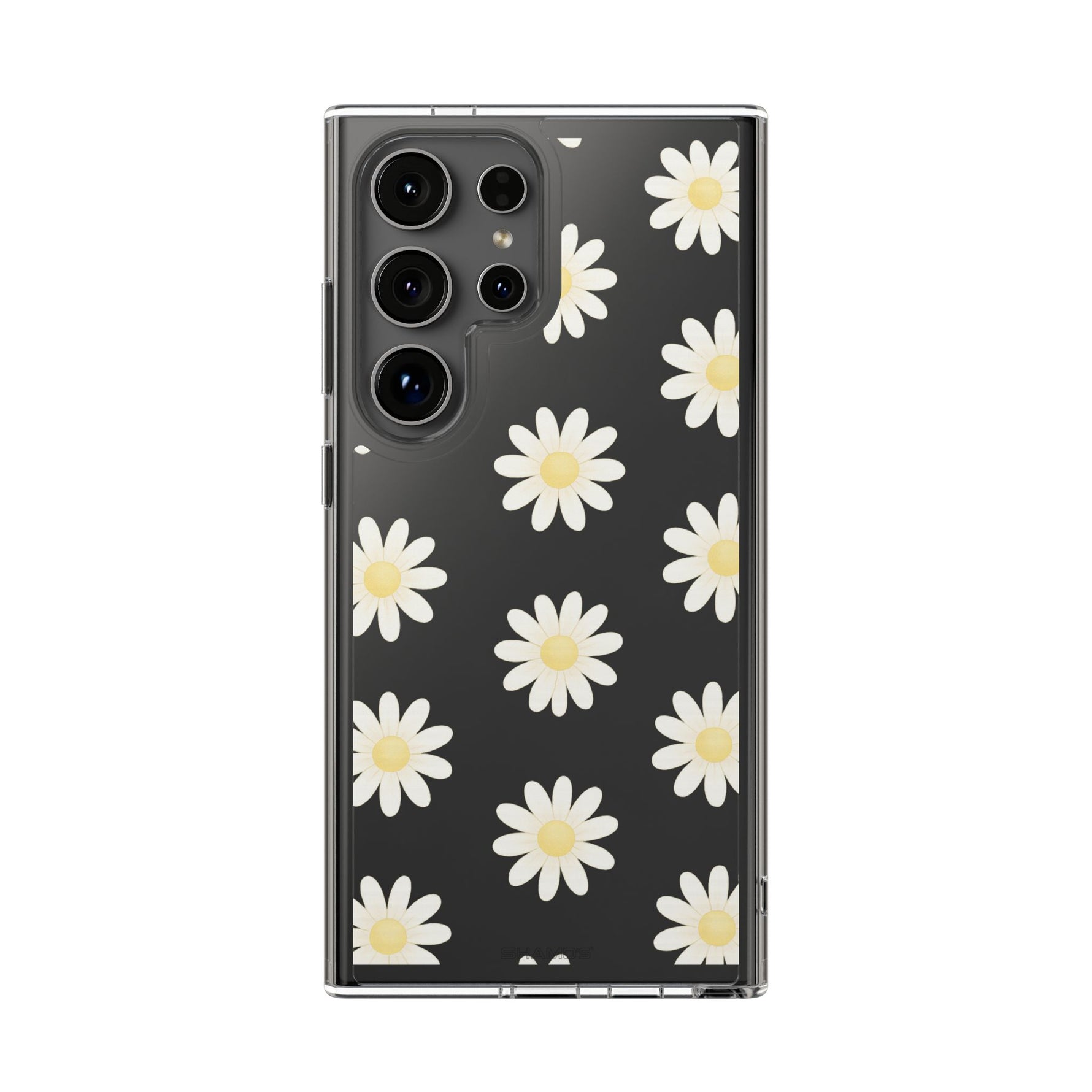 Clear Daisy Floral Phone Case, Impact-Resistant, Anti-Yellowing, Camera & Screen Protection - Samsung Galaxy S24 Ultra / Without gift packaging - Shamo's