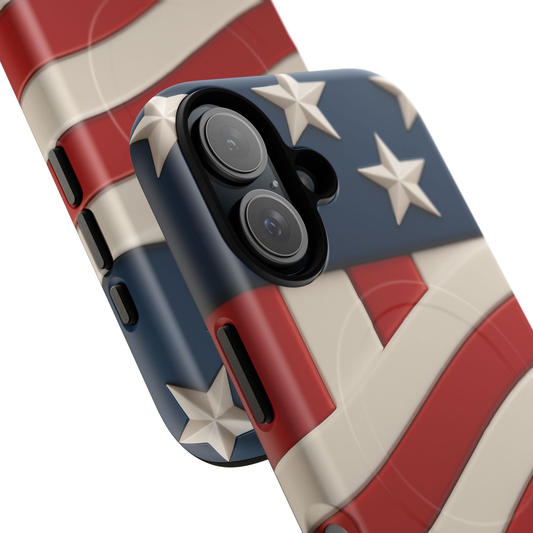 Patriotic iPhone Cases - MagSafe Tough American Flag Design - Shamo's