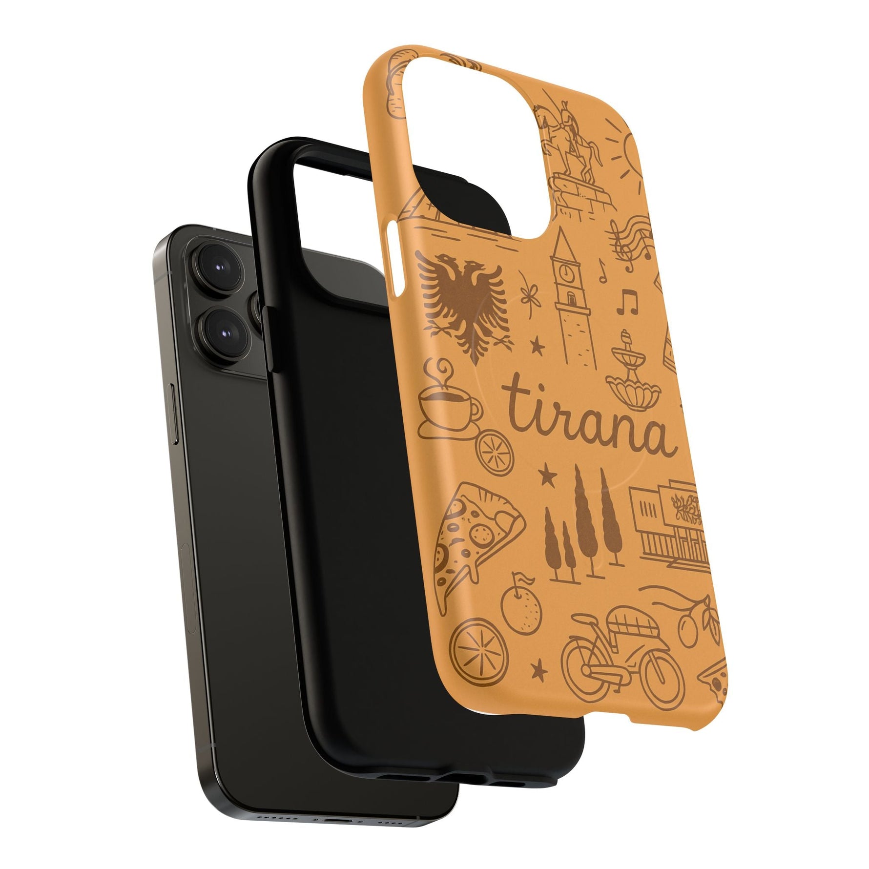 Tirana Illustrated Hand-Drawn iPhone Case — Albanian Landmarks & Icons | MagSafe compatible  Shamo's