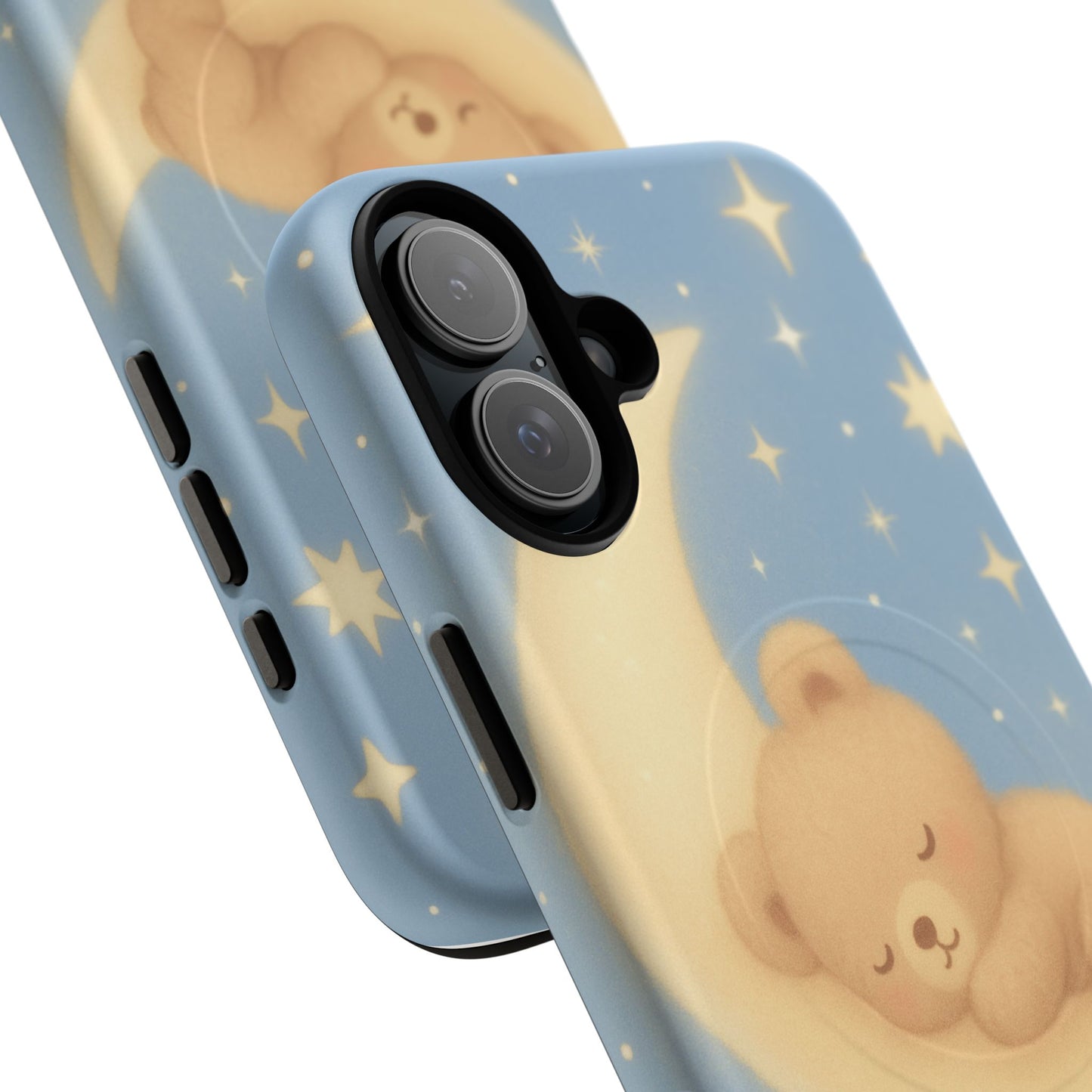 Sleepy Teddy Bear & Stars iPhone Case with MagSafe