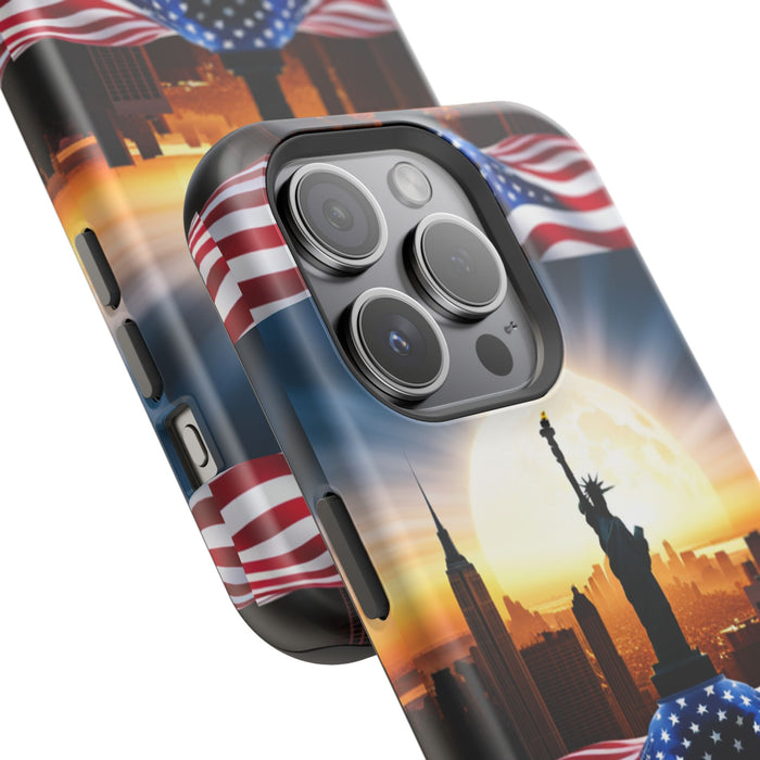 MagSafe American Flag Tough Phone Case: Show Your Patriotism in Style