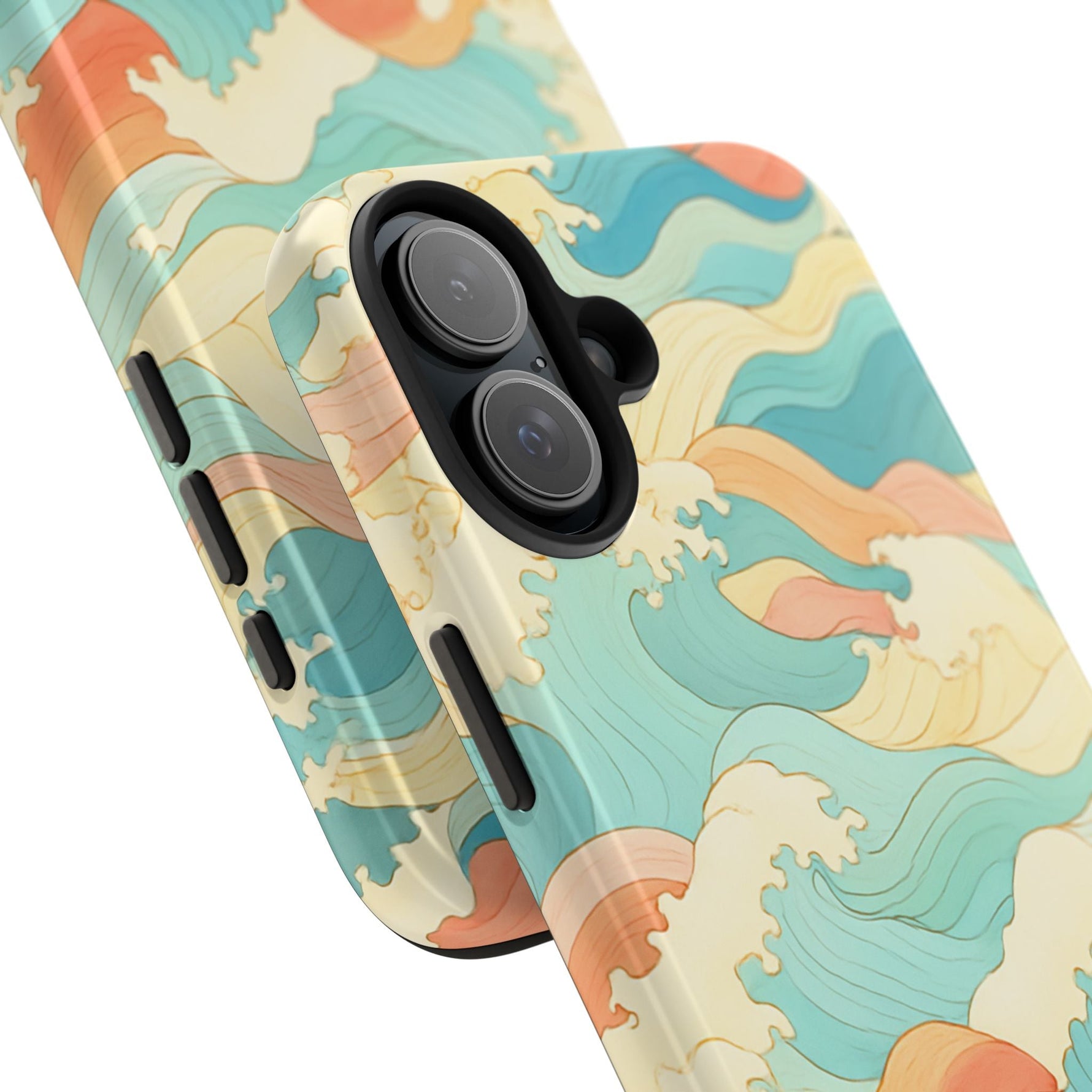 Ocean Wave Tough Phone Case — Pastel Retro Surf Pattern  Shamo's