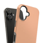 Peach Sorbet Solid Color MagSafe-Compatible Impact-Resistant iPhone Case