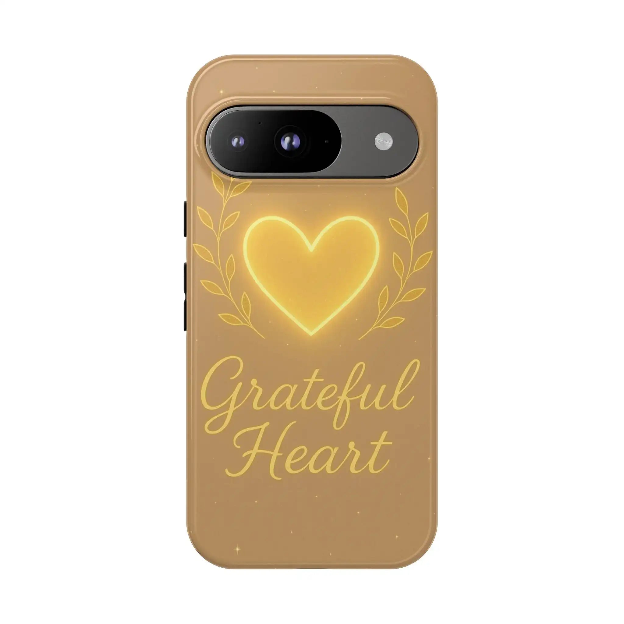 Grateful Heart Phone Case — Warm Neon Heart  Shamo's Google Pixel 9 / Glossy