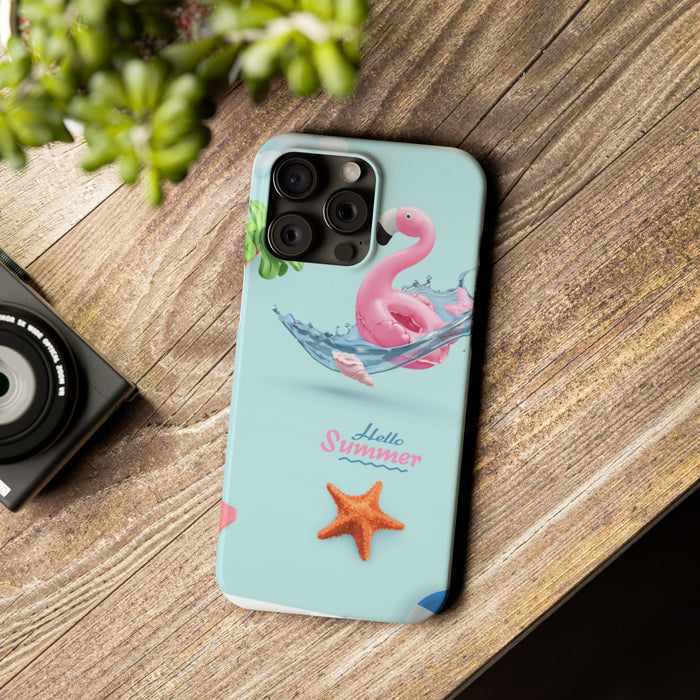 Slim Phone Cases with Hello Summer design