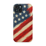 American Flag Tough Phone Case: Show Your Patriotism in Style  Shamo's iPhone 15 Plus / Matte