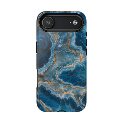 Blue Agate Marble iPhone Case —with MagSafe - Shamo's