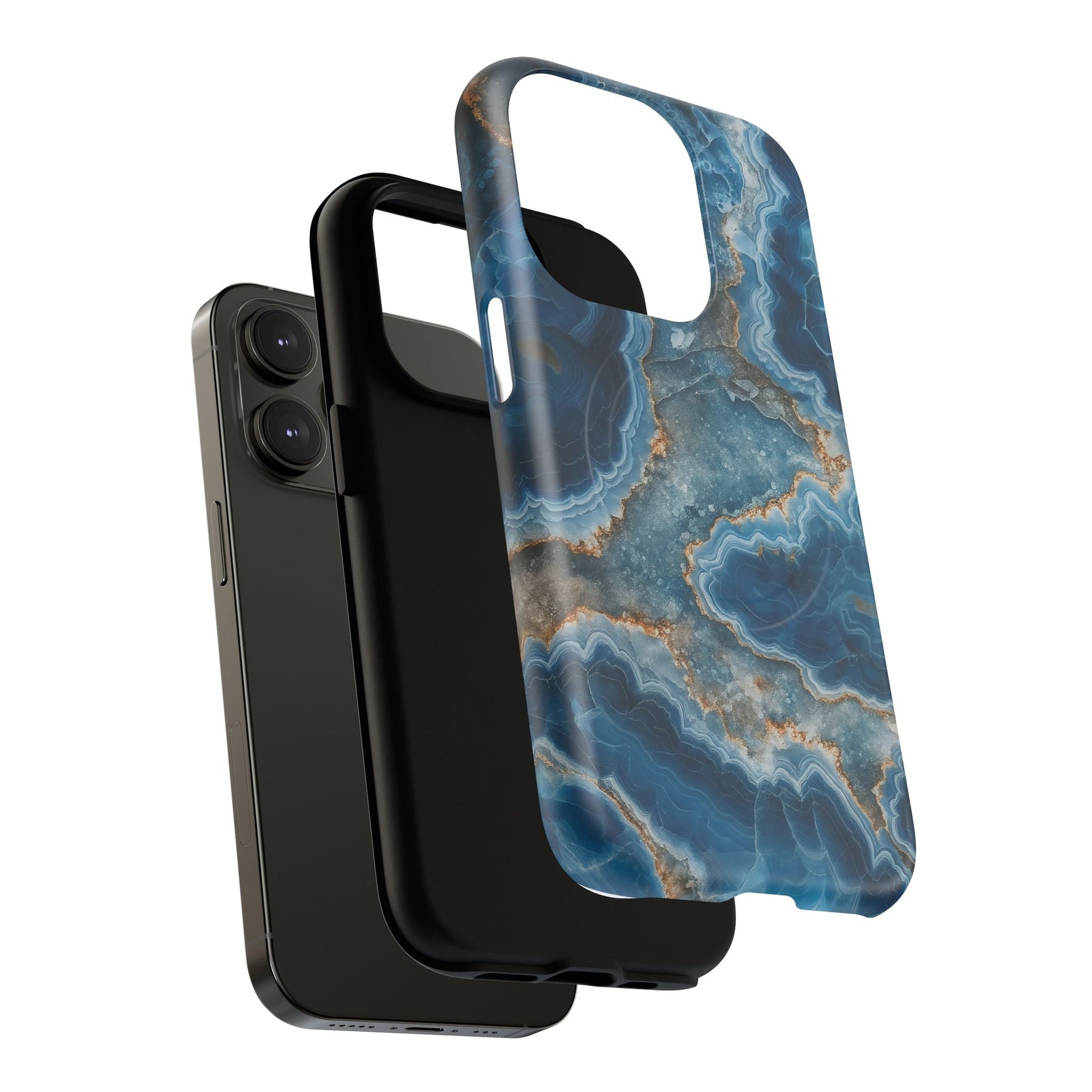Blue Agate Marble iPhone Case —with MagSafe  Shamo's
