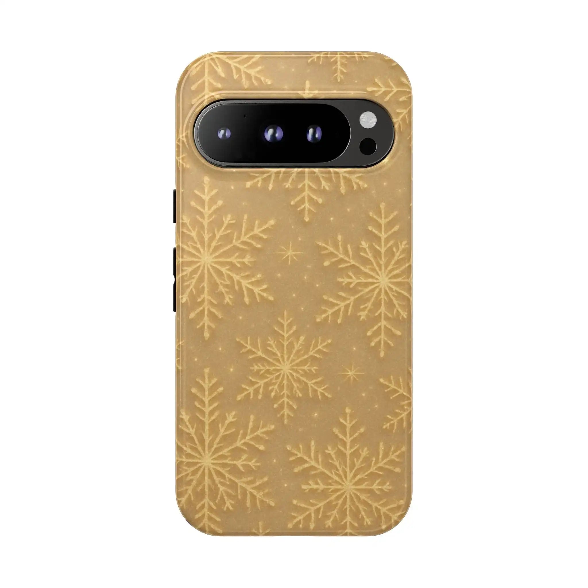 Golden Snowflake Holiday Phone Case  Shamo's Google Pixel 9 Pro / Glossy