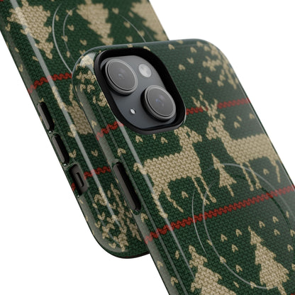 Holiday Knit Reindeer MagSafe Tough iPhone Case