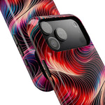 Abstract Red Wave Magnetic Impact-Resistant Phone Case | MagSafe