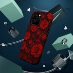 Melted Lava Dark Red Floral iPhone Case — MagSafe Compatible  Shamo's