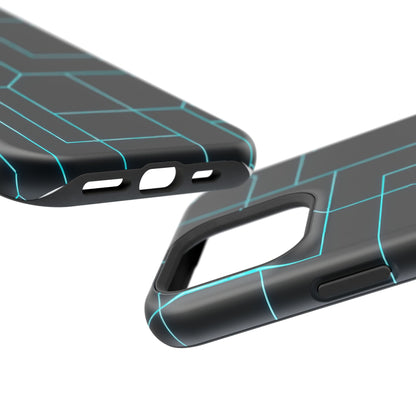 Neon Grid Magnetic Impact-Resistant iPhone Case | MagSafe compatible  Shamo's