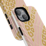 Pink Gold Leopard iPhone Case compatible with MagSafe - Shamo's