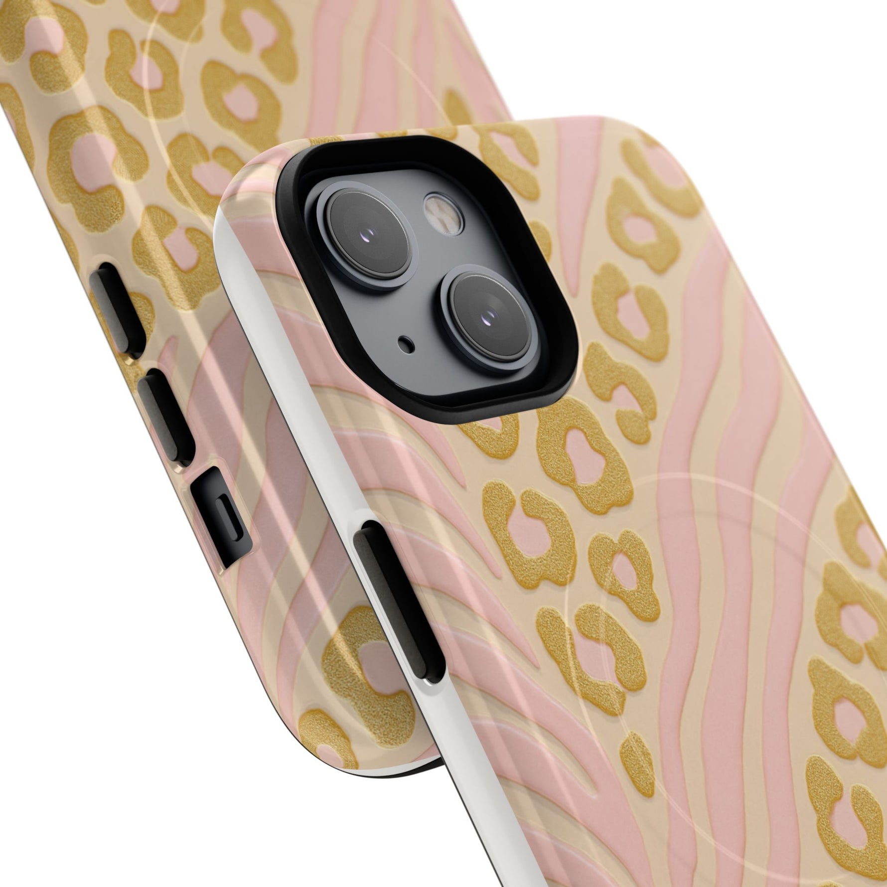 Pink Gold Leopard iPhone Case compatible with MagSafe - Shamo's