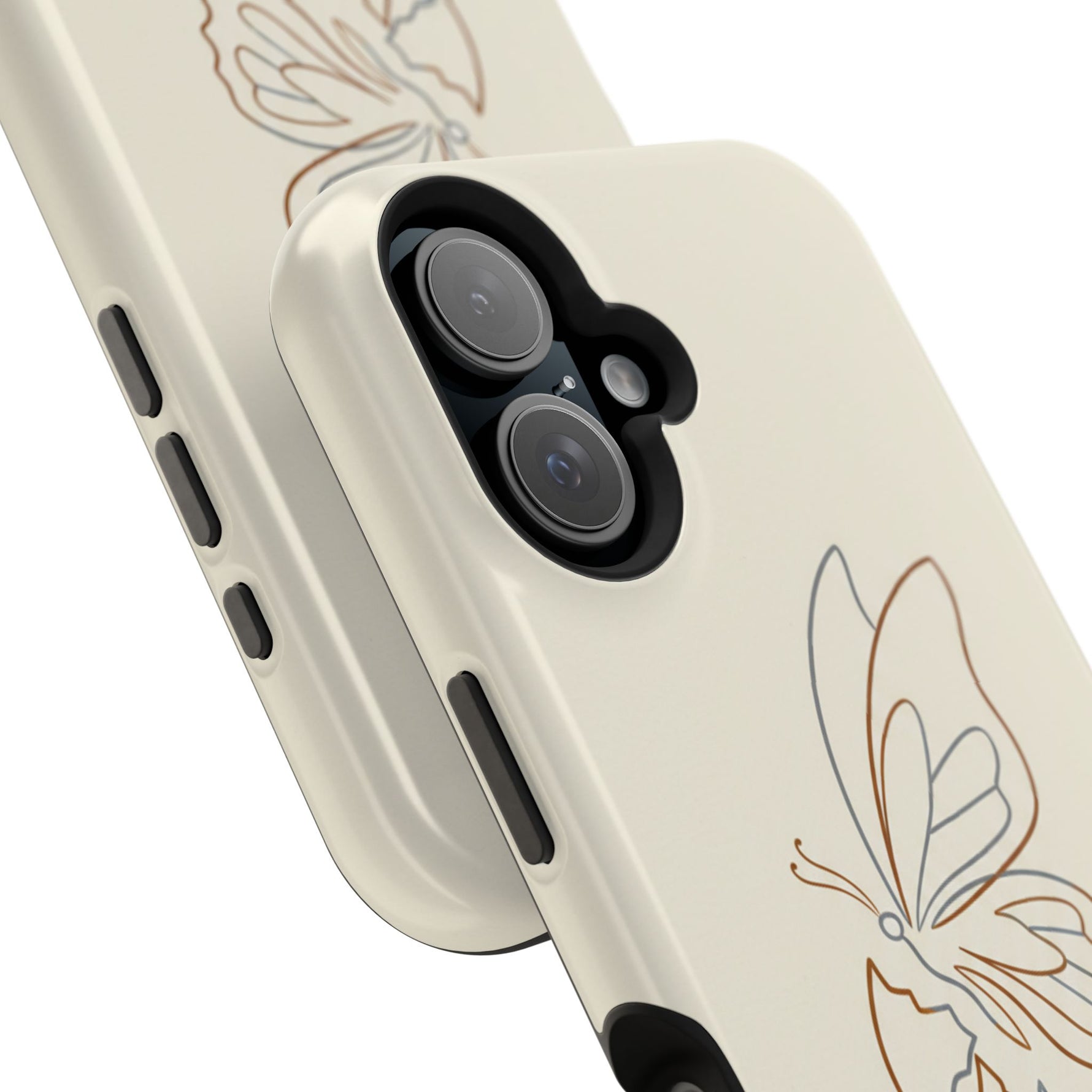 Butterfly Transformation from Caterpillar Minimalist Magnetic Impact-Resistant Phone Case with Magsafe