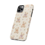 Cute Pastel Bear Impact Phone Case | Heart & Star Kawaii Pattern
