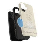 'Knowledge, Freedom, Imagination' Book & Birds Minimalist Magnetic Impact-Resistant Phone Case with MagSafe