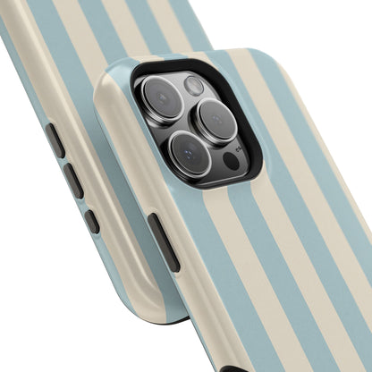 Blue Strips Pattern iPhone Case Compatible with MagSafe
