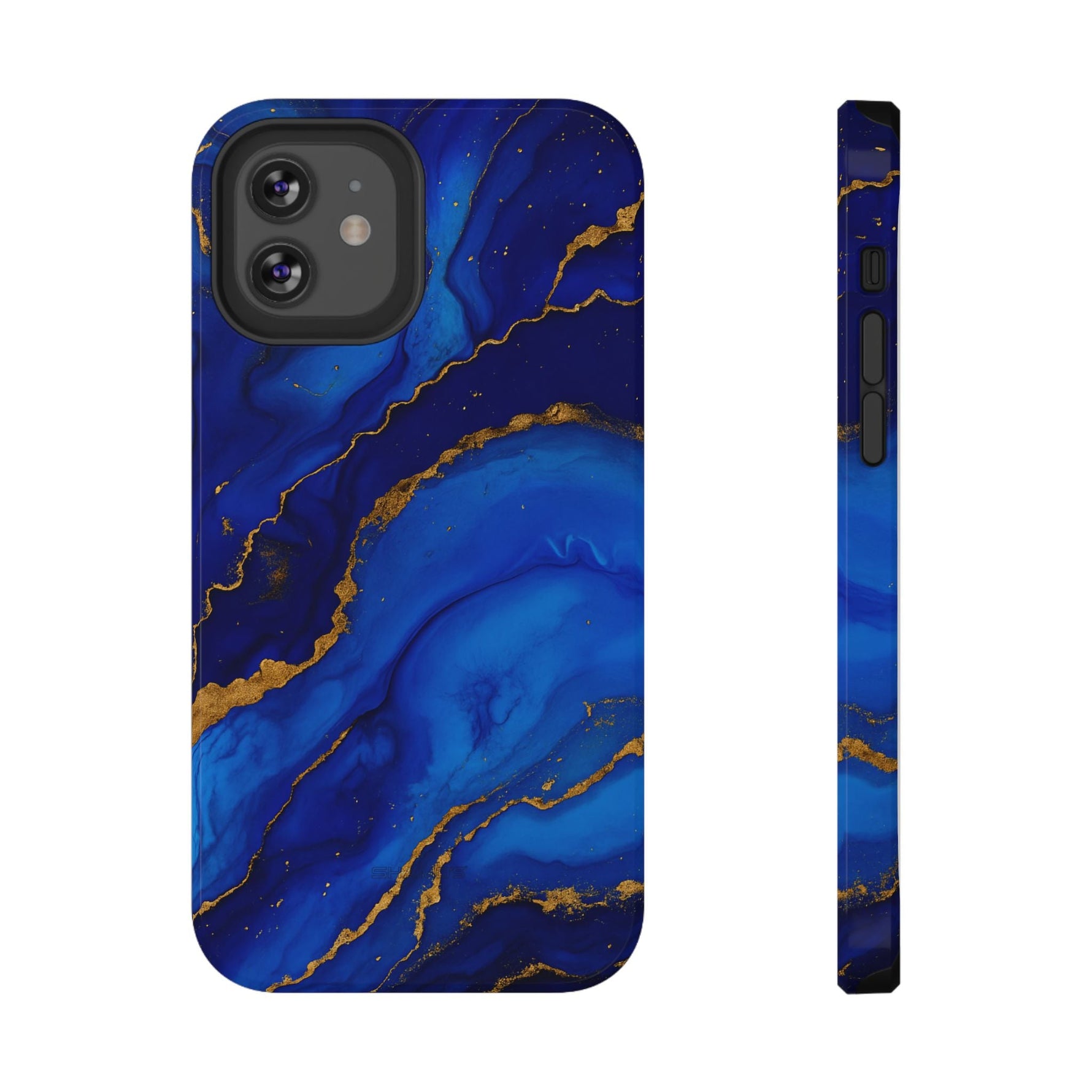 Blue Gold Marble Phone Case  Shamo's iPhone 12 / Glossy / Without gift packaging