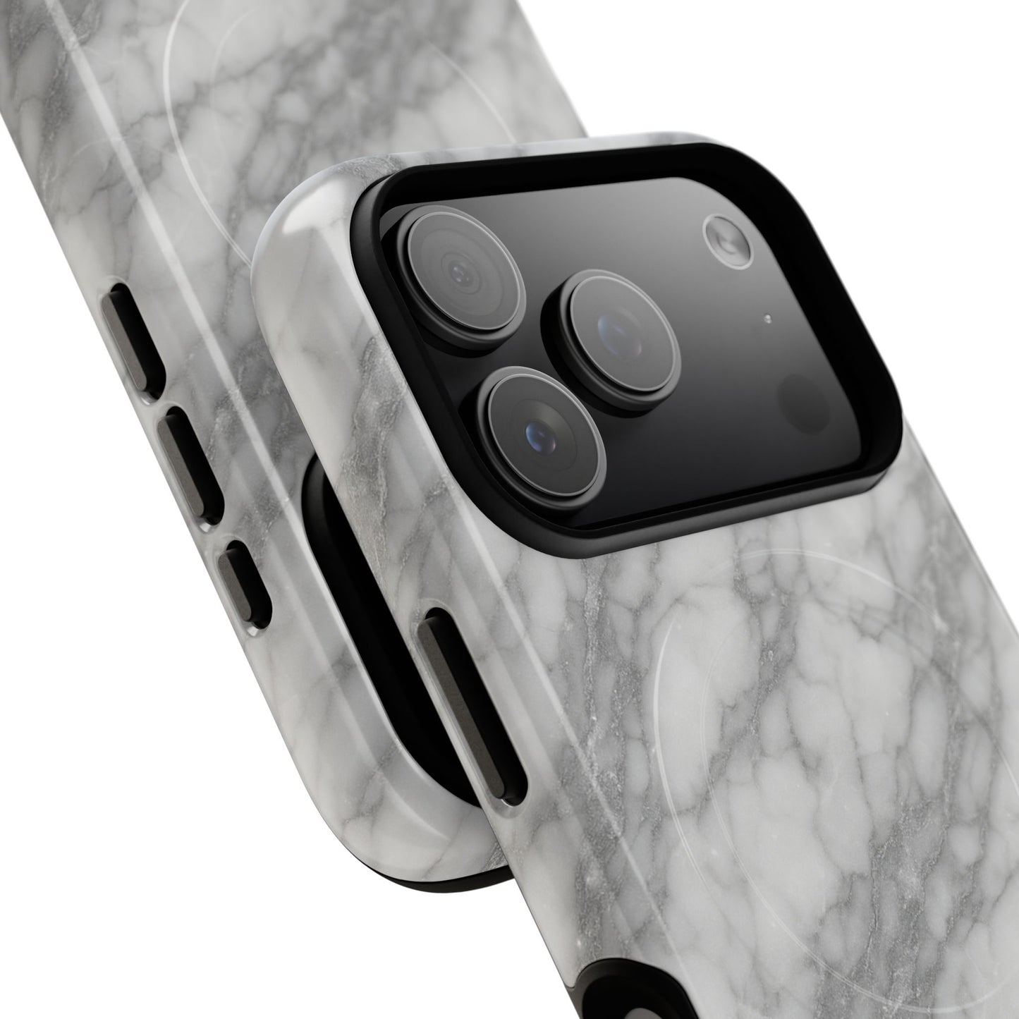 Silver Mist Marble iPhone Case with MagSafe