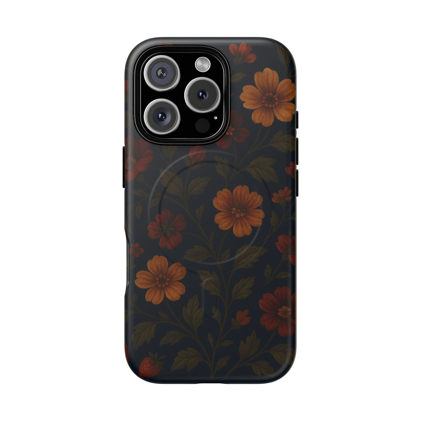 Floral Night Velvet iPhone Case - Works with MagSafe - Shamo's