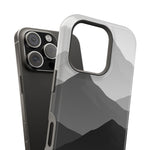 Monochrome Mountain Design iPhone Case | MagSafe
