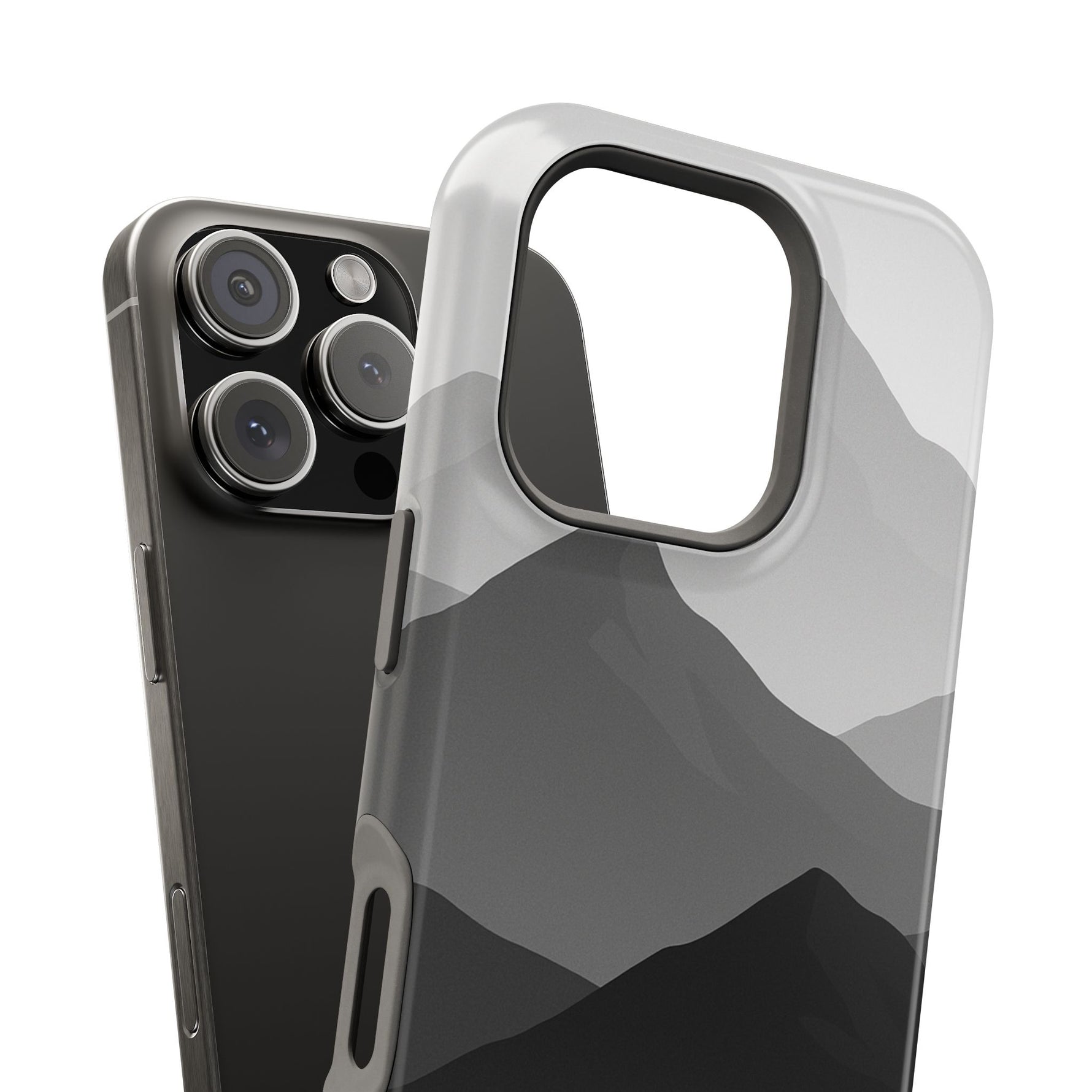 Monochrome Mountain Design iPhone Case | MagSafe