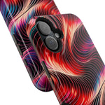 Abstract Red Wave Magnetic Impact-Resistant Phone Case | MagSafe