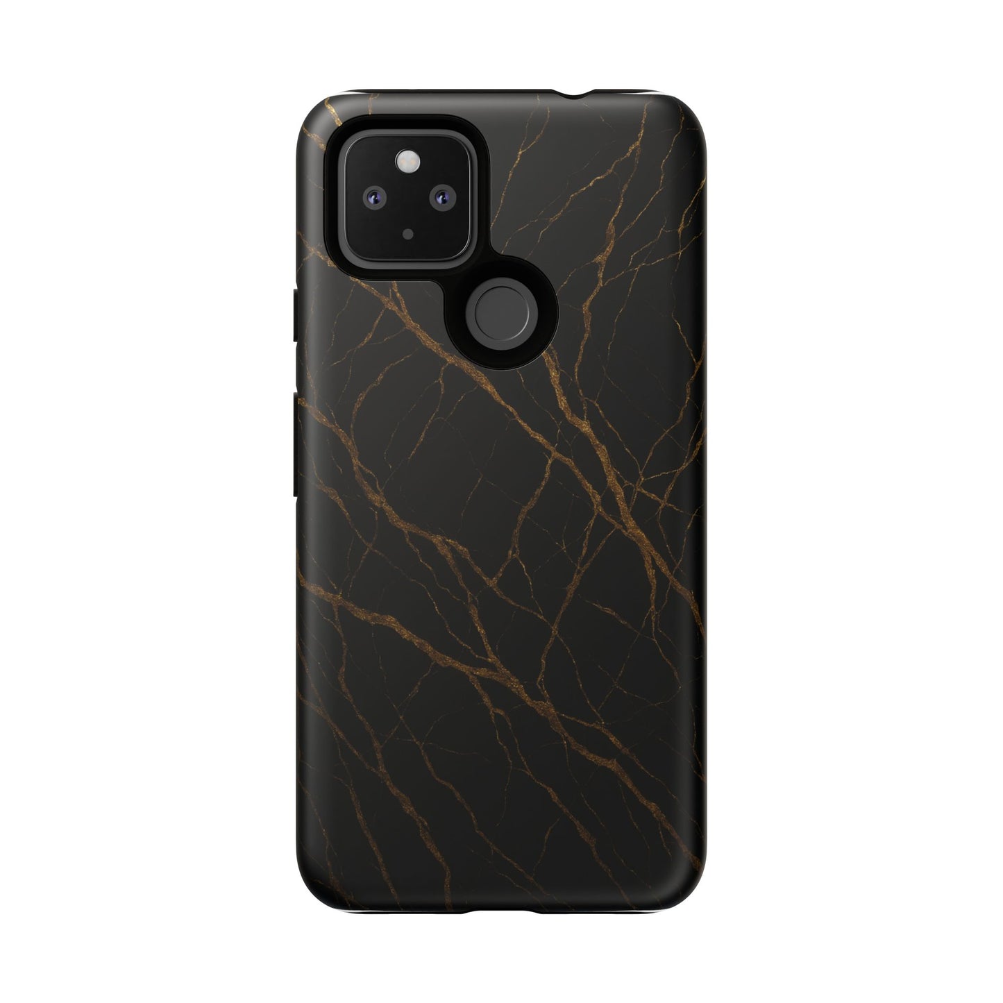 Black Marble Tough iPhone Case