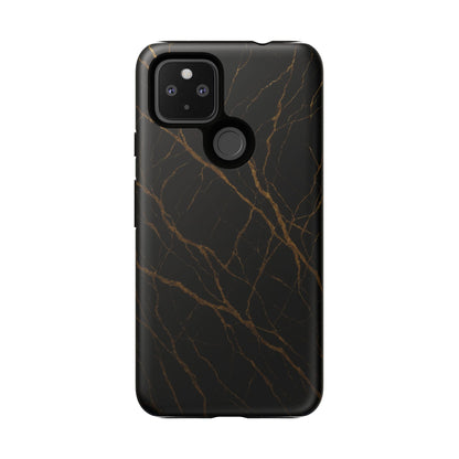 Black Marble Tough iPhone Case