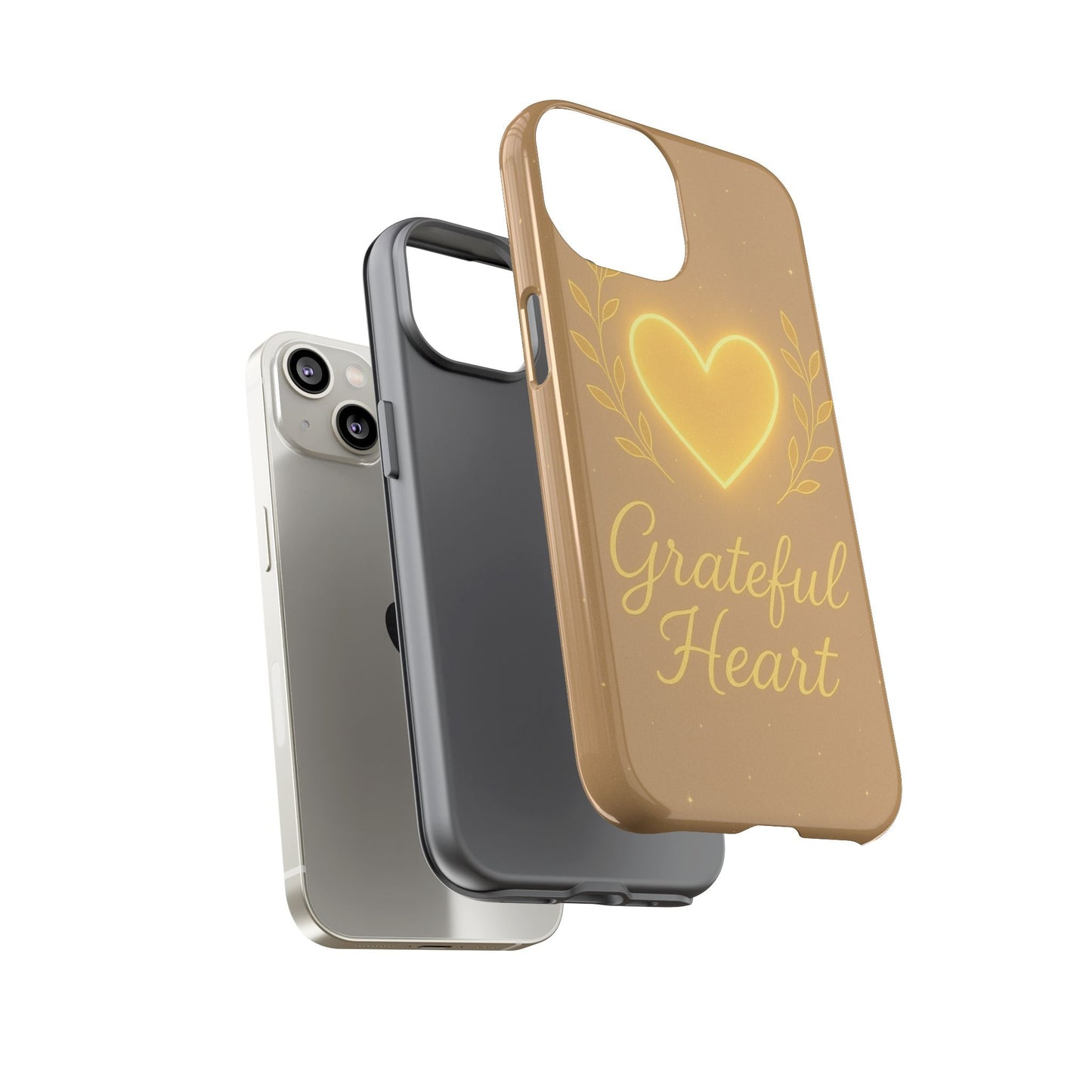 Grateful Heart iPhone Case — Warm Neon Heart
