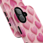Barbiecore Glitter Hearts iPhone Case | MagSafe - Shamo's